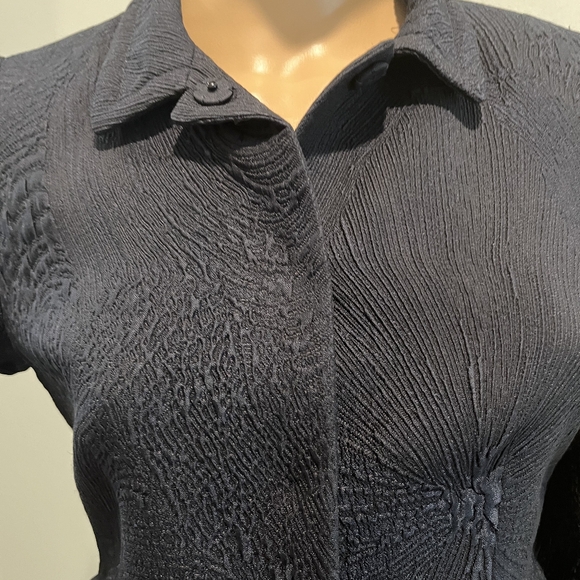 Italian Made Piazza Sempione Textured Black Jacket Size IT 42 or US 8/M … - Picture 4 of 16